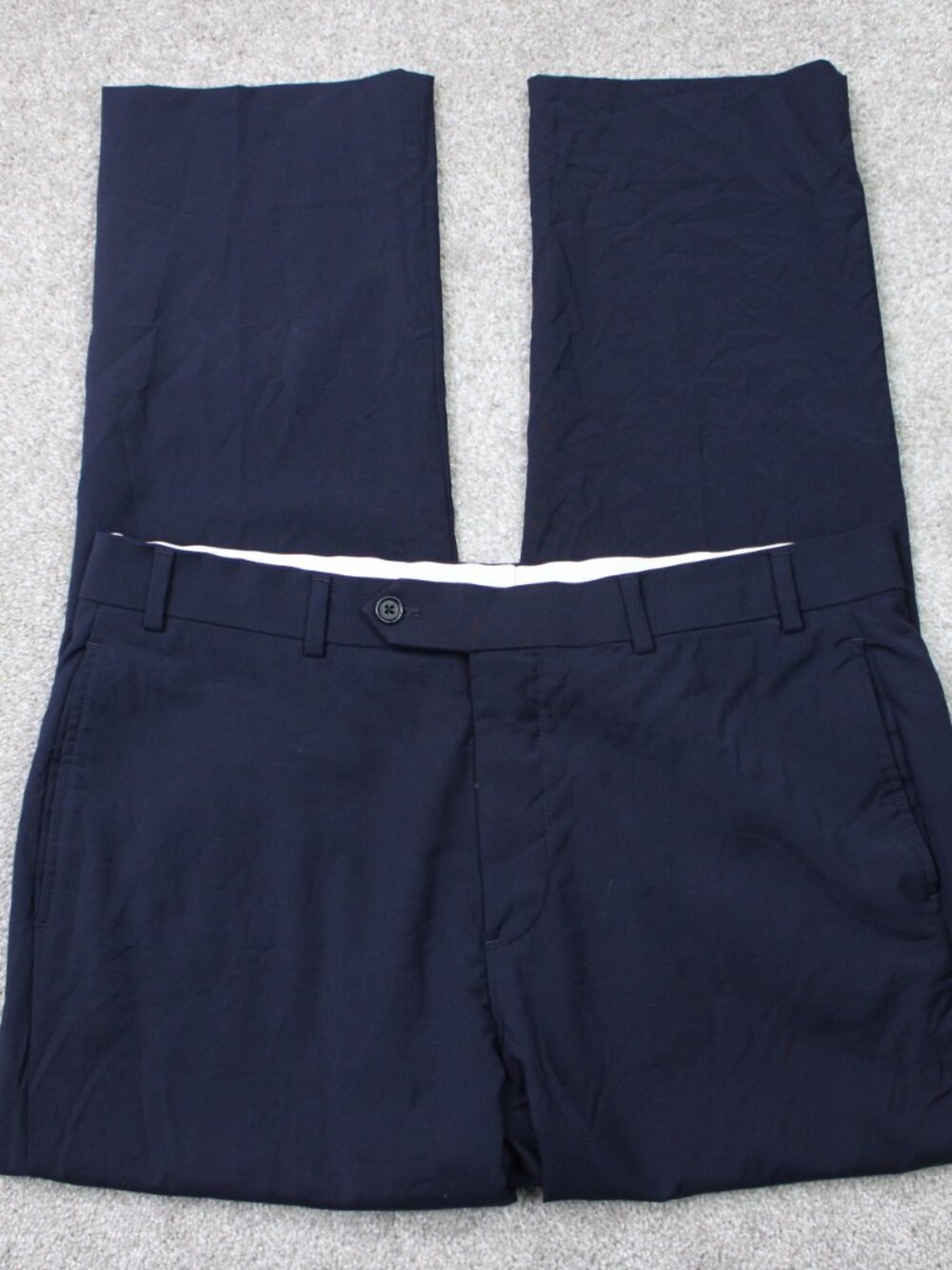 Brooks Brothers Pants Mens 36x30 Blue Regent Fit 100% Wool Flat Front Lined